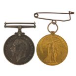 British military World War I pair awarded to 2059PTE.A.W.JAMES.22-LOND.R.