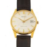 Seiko, gentlemen's manual wristwatch with date dial, 35mm in diameter