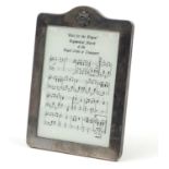 Kitney & Co, military interest rectangular silver easel photo frame with Royal Corps of Transport