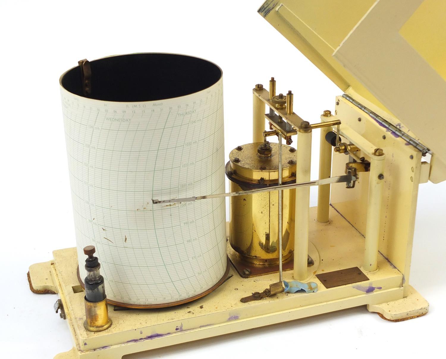 Barograph with brass presentation plaque engraved presented to Captain J L Baines by The Director, - Image 7 of 10
