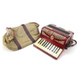 Sorrento red marbleised accordion numbered 393