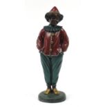 Large Austrian style cold painted bronze clown, 47.5cm high