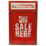 Rye and Battle Observer advertising sign, 70.5cm high x 45cm