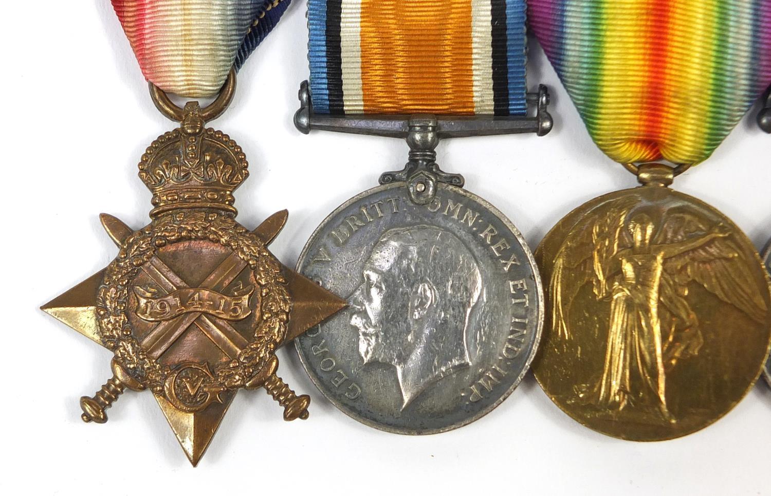 British military World War I naval four medal group comprising a trio awarded to CH.20821.PTE.G. - Image 6 of 11