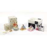 Collectable china comprising Royal Doulton Hush a Bye teddy figure, Royal Doulton Bath Night