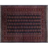 Rectangular Persian part silk Turkmen rug, 182cm x 127cm