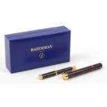 Waterman's Lady Agathe fountain pen with 18k gold nib, accessories and box