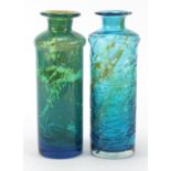 Mdina, Two large glass vases including one with trailed decoration, each 23cm high