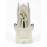 Victorian Staffordshire figure of John Wesley at his pulpit, 28.5cm high