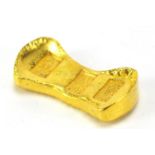 Chinese gold coloured metal ingot, 6cm wide
