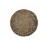 Charles II 1663 silver shilling
