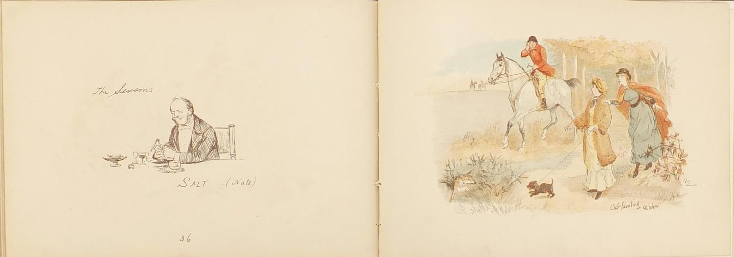 Sketchbook of R Caldecott's, hardback book reproduced by Edmund Evans, the Engraver and Printer - Image 7 of 8