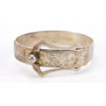 Charles Horner Ltd, silver buckle bracelet, Chester 1938, 28.6g