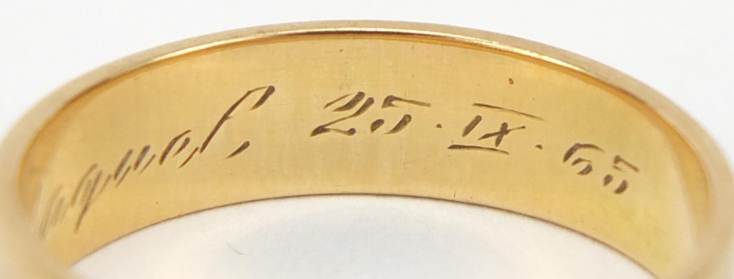18ct gold wedding band, size X, 6.2g - Image 4 of 4
