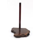 Burr wood stand, 38cm high