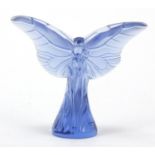 Lalique purple glass butterfly etched Lalique France, 8cm high