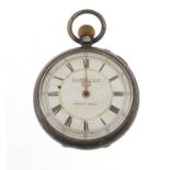 W E Watts & Co Ld, gentlemen's silver open face chronograph pocket watch, Whitminster Works