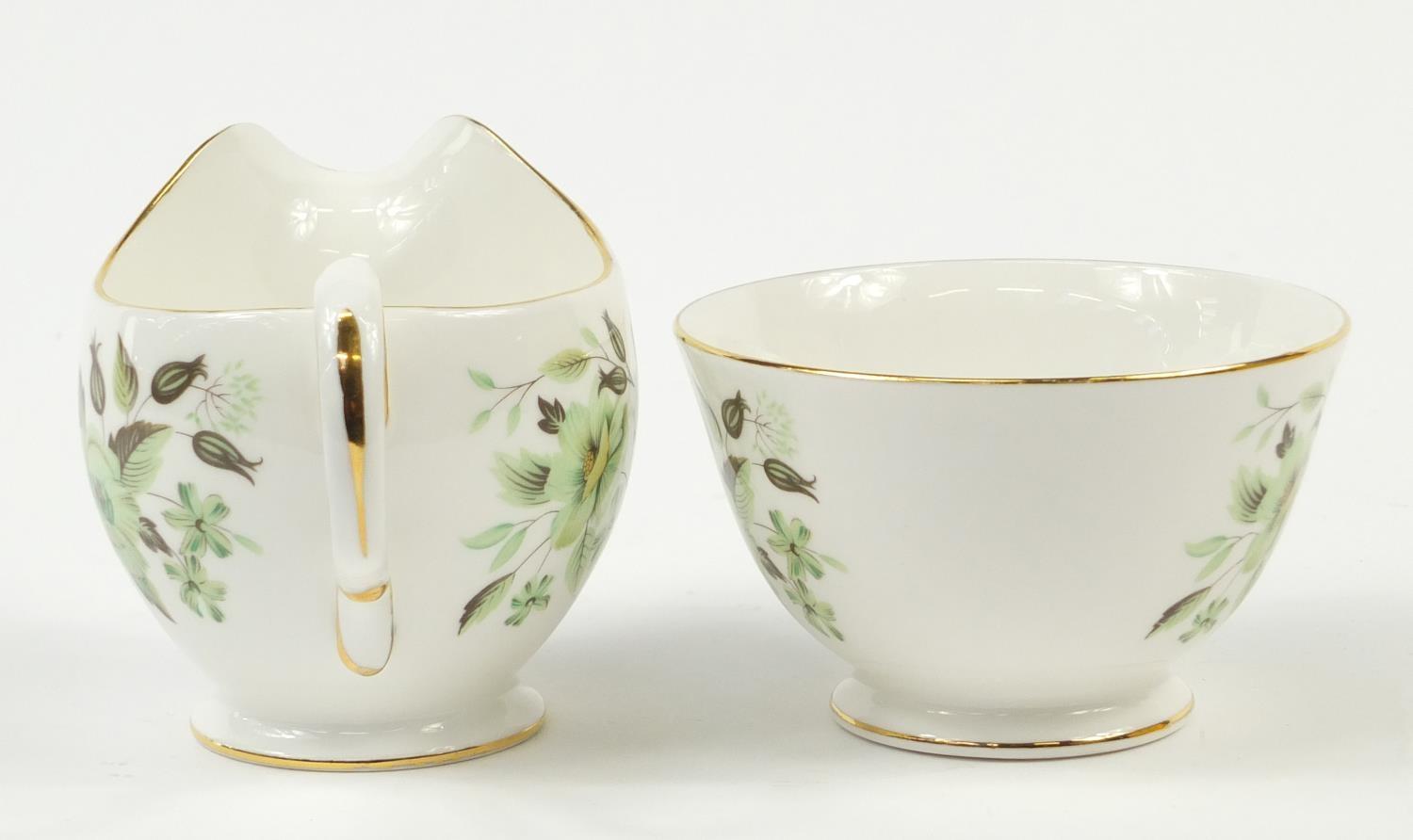 Colclough six place tea service decorated with flowers, each cup 7cm high - Image 21 of 25