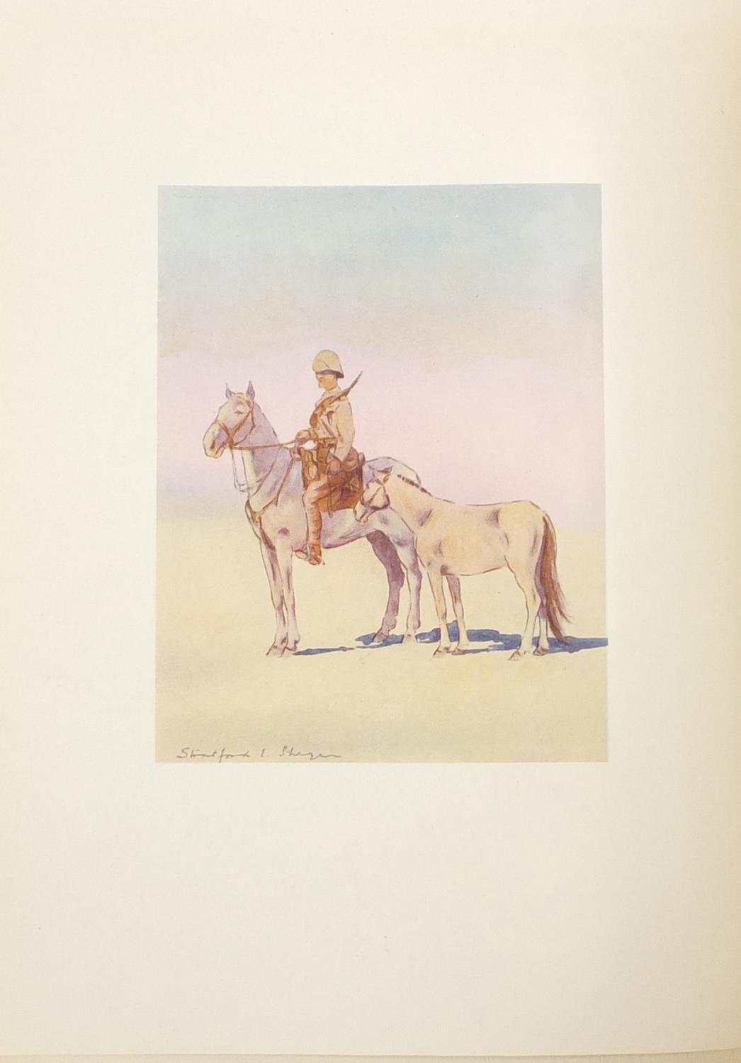 War sketches in colour by Captain S E St Leger, hardback book, signed limited by the author, limited - Image 6 of 15