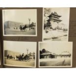 Vintage black and white photographs predominantly of China and Japan including Hong Kong, Kyoto,