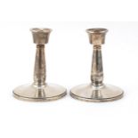 Adie Brothers Ltd, pair of George V silver candlesticks, Birmingham 1934, 11cm high, 470.0g