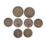 19th century and later United States of America coinage including 1867 fifty cent, 24.4g
