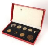 George VI 1950 specimen coin set with fitted case by the Royal Mint