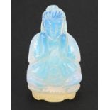 Sabino style opalescent glass Buddha, 5.5cm high