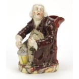 Early 19th century Ralph Wood type Toby jug of George Whitefield, 23cm high
