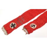 Two German military interest funeral sashes including one for FLG Horst Kommandantur Jever, the