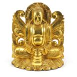 Carved giltwood figure of Buddha, 38cm high