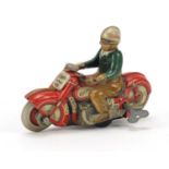 Schuco tin plate clockwork Curvo-1000 trick motorcycle
