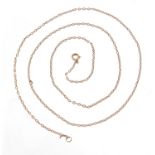 9ct gold necklace, 60cm in length, 3.1g