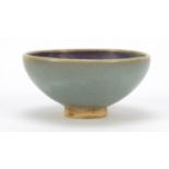 Chinese stoneware Jun type bowl, 9.5cm in diameter