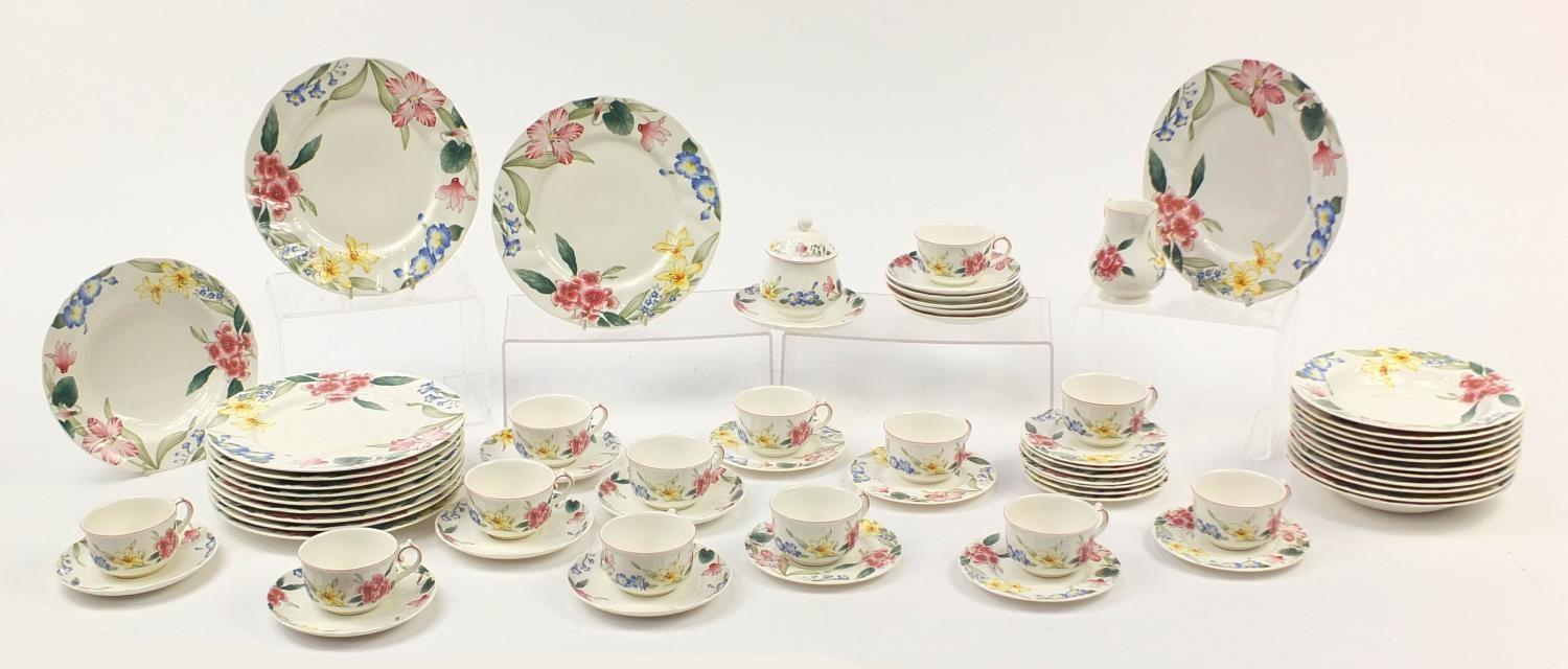 Villeroy & Boch Flora Bella dinner and teaware including plates and cups with saucers