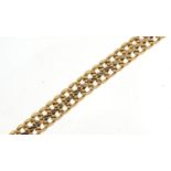 9ct gold S link bracelet, 18cm in length, 6.3g