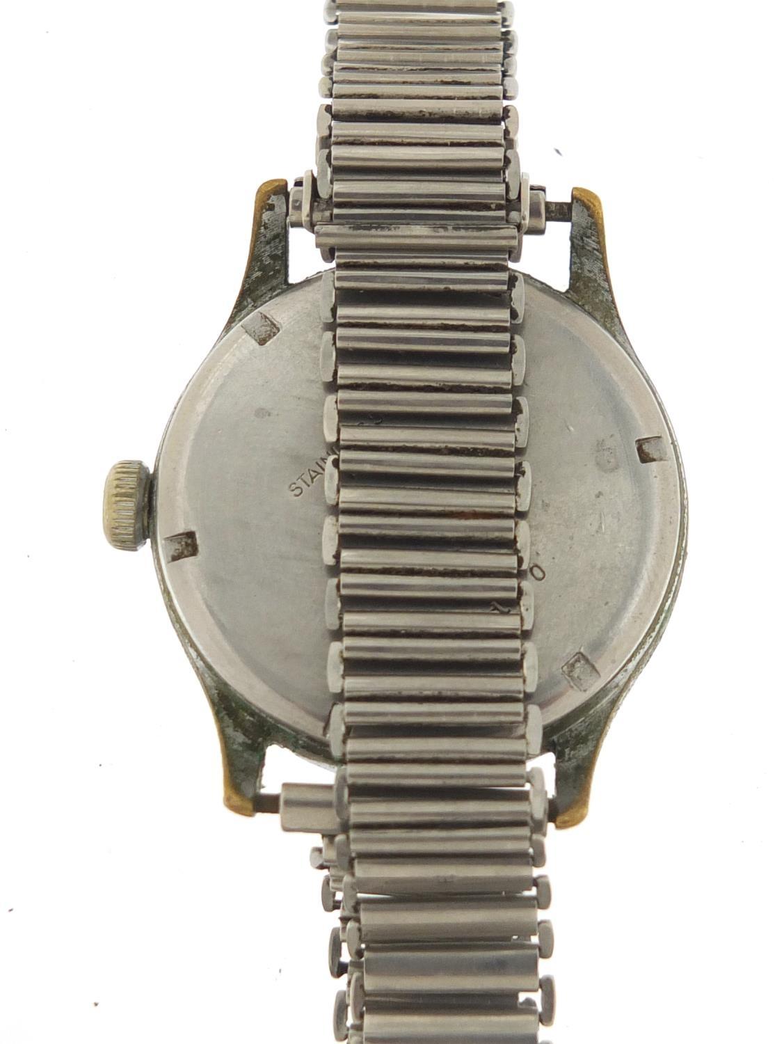 Helvetia, vintage gentlemen's manual wristwatch with military dial, 33.5mm in diameter - Image 4 of 6