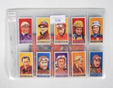 A set of 32 vintage Amalgamated Press 'Sportsmen of the World' 1934 trade cards complete with an