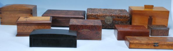 A mixed collection of various vintage boxes dating from the early 20th Century to include multiple