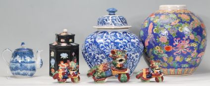 A mix group of 20th Chinese ceramic wares to inclu