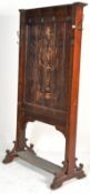 A 19th century mahogany church vestry clothes rack - coat stand / hall stand having tall upright