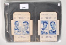A set of vintage Cigarette Cards, Carreras TURF Slides, Famous Footballers (set, 50 cards, in