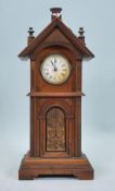 An early 20th century mahogany cased HAC - Hamburg America Clock Co table top longcase clock