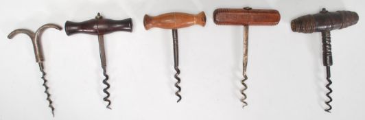 A group of cork screws dating from the 19th Centur