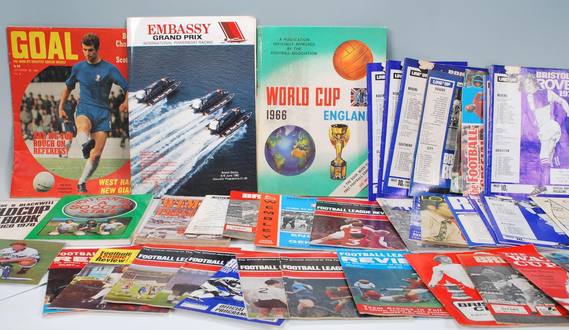 A collection of football related ephemera to include a The Crosse & Blackwell World Cup Action