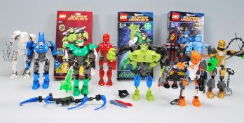 A collection of Lego Superheroes series transformer figures to include DC Batman 4526, Hulk 4530,