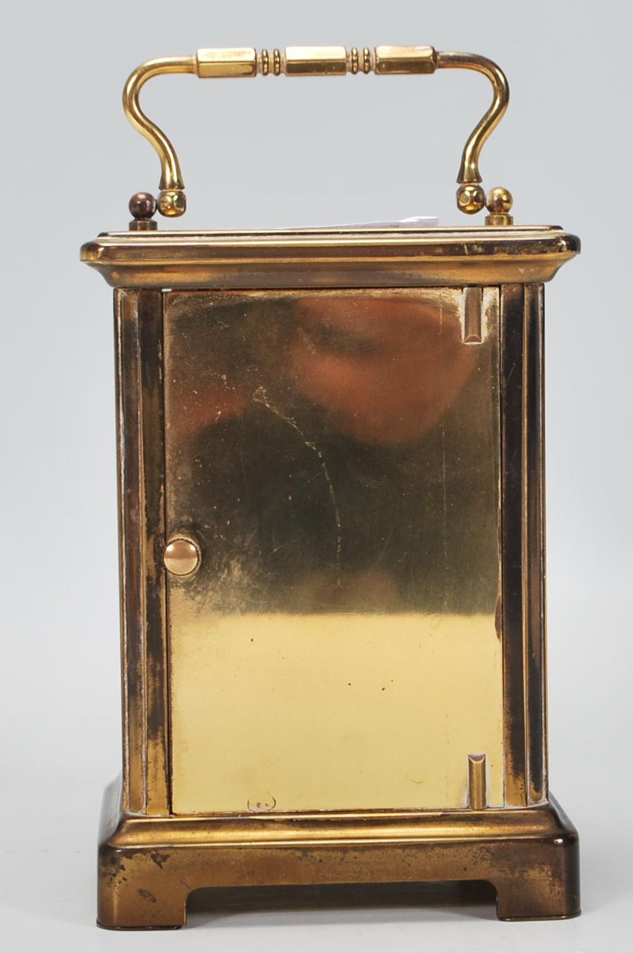 A 20th Century French Bayard 8 day carriage clock being brass cased with three sides set with glazed - Image 4 of 9