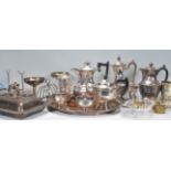A collection of silverplate items dating from the early 20th Century to include a Walker & Hall