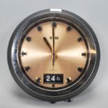 A vintage Citizen transistor wall clock from the 70s, baton markers with day and datejust, fitted