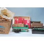 A collection of assorted vintage Meccano Hornby 00 gauge series tinplate railway items to include